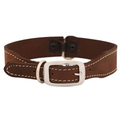 ACCECAN - Collar de cuero M natural