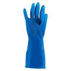 KLEINE WOLKE - Guantes de Lavandería Látex Talla L - Azul