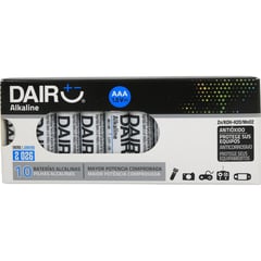 DAIRU - Pack de 10 Pilas Alcalinas AA 1.5V