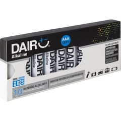 DAIRU - Pack de 10 Pilas Alcalinas AAA 1.5V