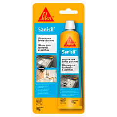 SIKA - Silicona Antihongos Para Baños Y Cocinas Sanisil Blanco 70gr