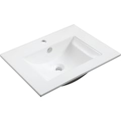 SENSI DACQUA - Lavamanos para Empotrar A Mueble Rectangular Blanco 62x46cm