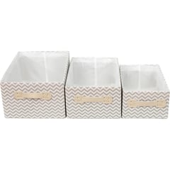 JUST HOME COLLECTION - Set 3 Cajas de Tela con Asa