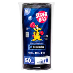 SUPERBAG - Bolsa Para Basura Rollo de 50lts x 50 Unidades