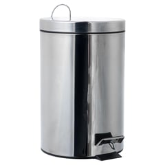 JUST HOME COLLECTION - Tacho Papelera de Acero con Pedal Inox 20 L