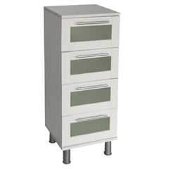 SENSI DACQUA - Mueble de Baño Organizador Blanco 4 Cajones