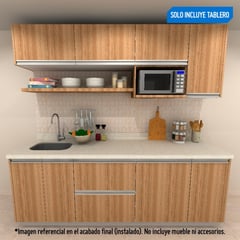 KARSON - Tablero de Cocina Cuarzo Sugar White 240x62cm