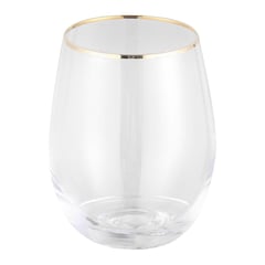 JUST HOME COLLECTION - Vaso de Borde Dorado 500ml