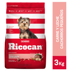 RICOCAN - Cachorro Raza Pequeña Alimento Perro 3k Carne/Leche