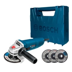 BOSCH - Amoladora angular GWS 850-850W + 3 discos + maletín de plástico Combo