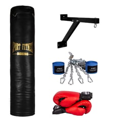 SPORTFITNESS - Set Saco Box Lleno 1.50m con Accesorios