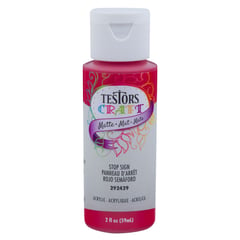 RUST OLEUM - Pintura Acrílica Testors Rojo Semáforo Mate 59mL