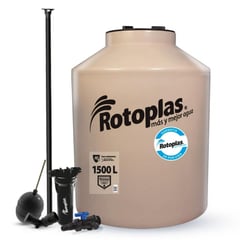ROTOPLAS - Tanque de Agua 1500L + Accesorios
