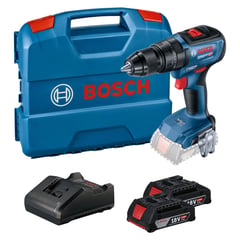 BOSCH - Taladro atornillador percutor GSB 18V-50 + 2 baterías + maletín de plástico