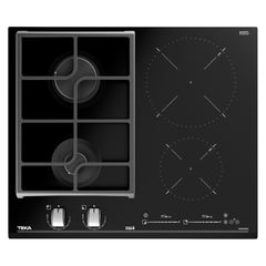 TEKA - Cocina Mixta Empotrable de Inducción 4 Quemadores HYBRID JZC 64322 ABB BK Negro