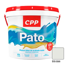 GENERICO - Pintura Látex Mate Pato Gris Claro 1GL