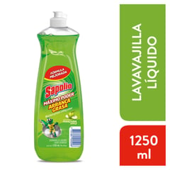 SAPOLIO - Lavavajilla Líquido Manzana 1250Ml