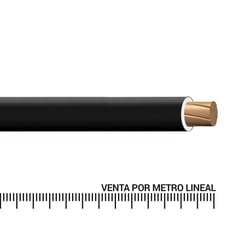 INDECO - Cable TW-80 Plus 450/750V 14 AWG Negro por Metro Lineal