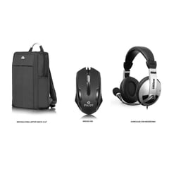 MICRONICS - Kit Mochila + Mouse + Auriculares Enkore