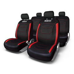 SPARCO - Set de Funda para Asiento SPC Negro con Rojo