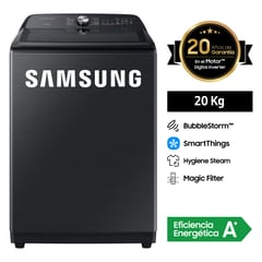 SAMSUNG - Lavadora 20 Kg BubbleStorm WA20A8377GV Negro