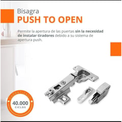 DUCASSE - Bisagra Push Open Curva - Interior