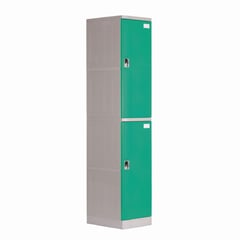 MALETEK - Locker Plástico 2 Casilleros Portacandado Verde