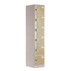 MALETEK - Locker Plástico 6 Casilleros Portacandado Beige