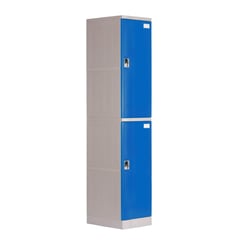 MALETEK - Locker Plástico 2 Casilleros Portacandado Azul