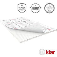 KLAR - Techo Policarbonato Alv Blanco 2.1x5.8mx6mm