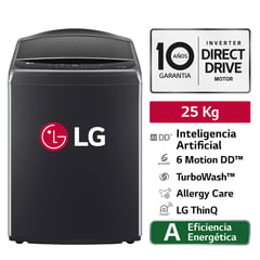 LG - Lavadora WT25PBVS6 25 kg AI DD Carga Superior Negro
