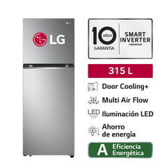 LG - Refrigeradora GT31BPP 315L Door Cooling Top Freezer Plateada