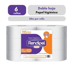 RENDIPEL PRO - Papel Higiénico 6 Rollos 115 m.