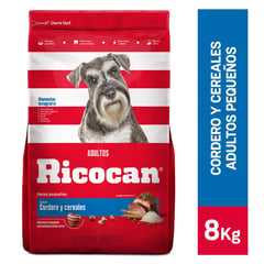 RICOCAN - Adultos Raza Pequeña Alimento para Perros 8 kg Sabor Cordero/Cereales
