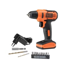 BLACK+DECKER - Taladro Atornillador Inalámbrico 3/8" 12V + Batería + Cargador Black+Decker