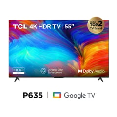 TCL - Televisor 55" UHD Google TV 55P635