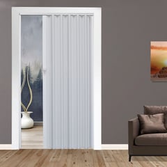 HOGGAN - Puerta Plegable Milano PVC 120 x 200 cm Blanca