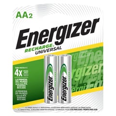 ENERGIZER - Pack de 2 Pilas Recargables AA 1.5V