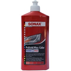 SONAX - Cera para Autos Polish + Wax Color Rojo 500 ml