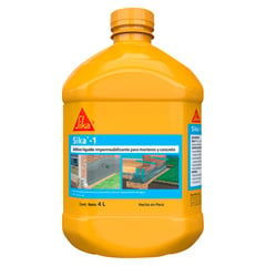 SIKA - Impermeabilizante Líquido para Mortero y Concreto -1 x 4L