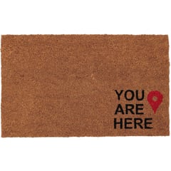 JUST HOME COLLECTION - Limpiapies Rectangular You Are Here Natural 45x75cm