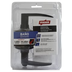 FIXSER - Cerradura de Manija Baño Negro