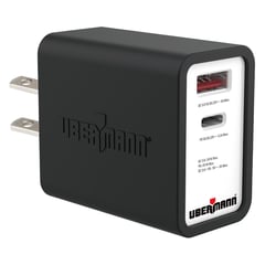 UBERMANN - Cargador USB + Tipo-C US