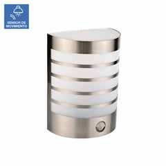 JUST HOME COLLECTION - Farol Muro con Sensor 1LE27 Plateado