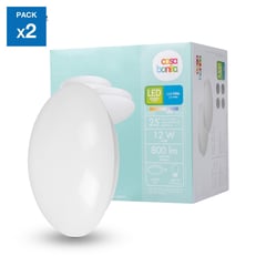 CASA BONITA - Pack 2 Plafón LED Promo 12W Luz Fría