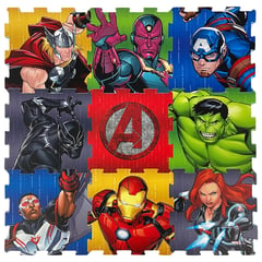 MARVEL - Alfombra Cuadrada EVA 9 Piezas 88x88cm