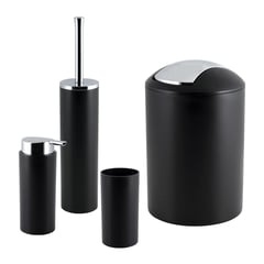 JUST HOME COLLECTION - Set de Baño 4 Piezas Modern Negro