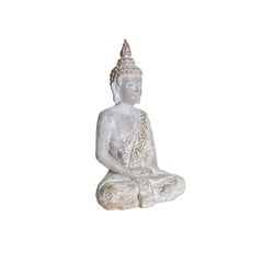 JUST HOME COLLECTION - Budha Meditando Blanco 40 Cm