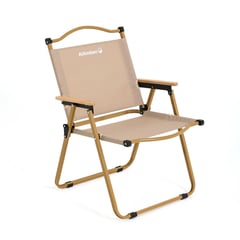 KLIMBER - Silla Plegable Alta de Camping Taupe de Aluminio