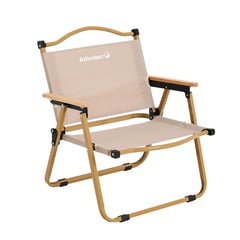 KLIMBER - Silla Plegable Baja de Camping Taupe de Aluminio